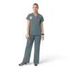 Rugged Flex Fld-scrubtop met V-hals voor dames