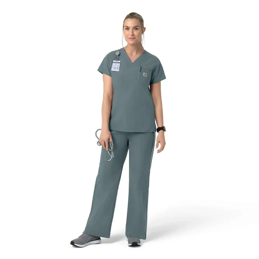 Rugged Flex Fld-scrubtop met V-hals voor dames