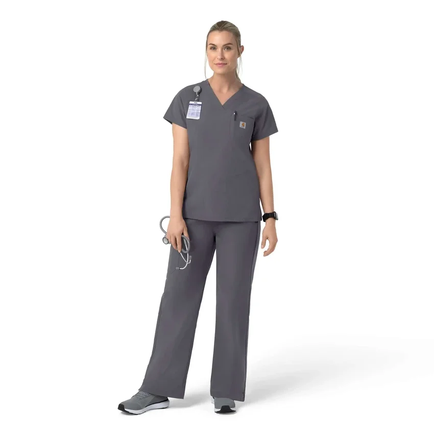 Rugged Flex Fld-scrubtop met V-hals voor dames