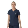 Rugged Flex Fld-scrubtop met V-hals voor dames