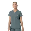 Rugged Flex Fld-scrubtop met V-hals voor dames