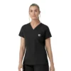 Rugged Flex Fld-scrubtop met V-hals voor dames