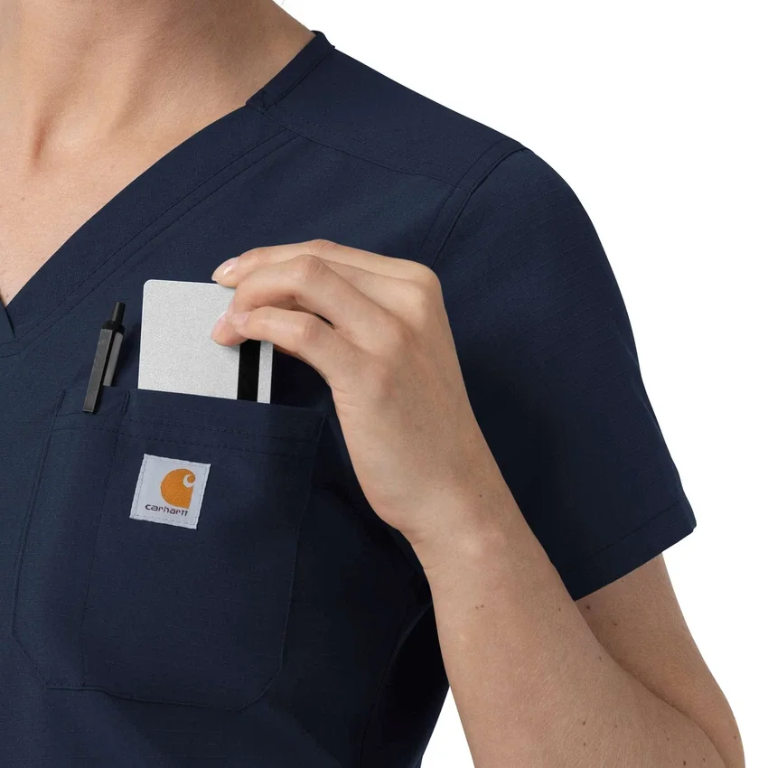 Rugged Flex Fld-scrubtop met V-hals voor dames