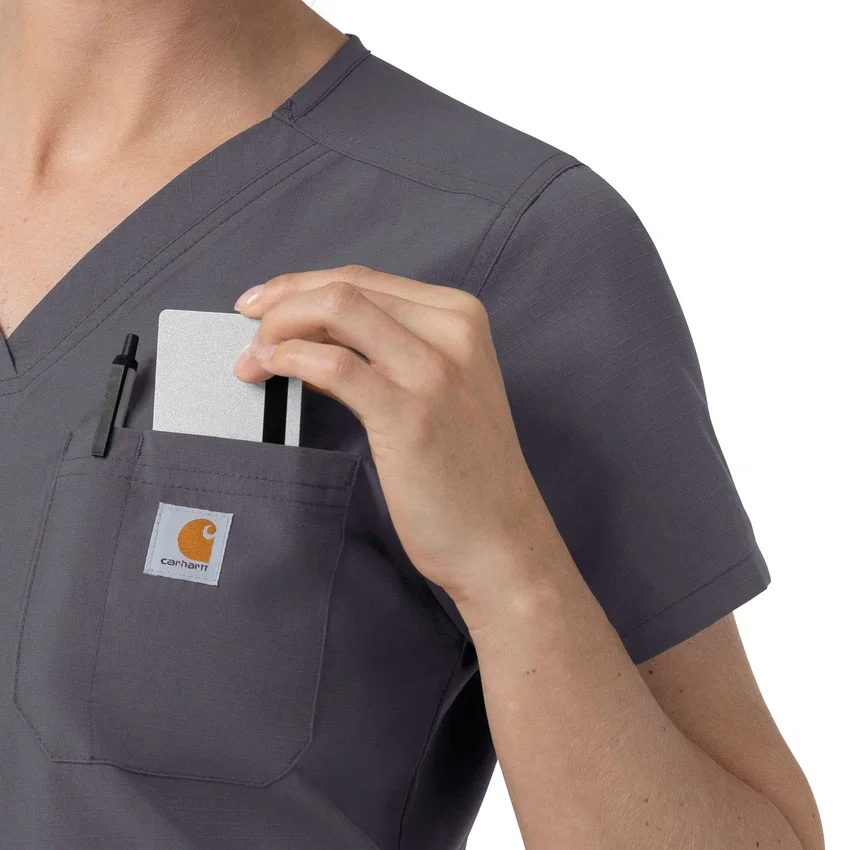 Rugged Flex Fld-scrubtop met V-hals voor dames