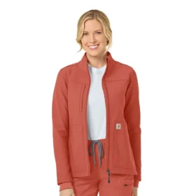 Rugged Flex® Peak gebonden fleece-scrubjas voor dames