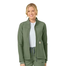 Rugged Flex® Peak gebonden fleece-scrubjas voor dames