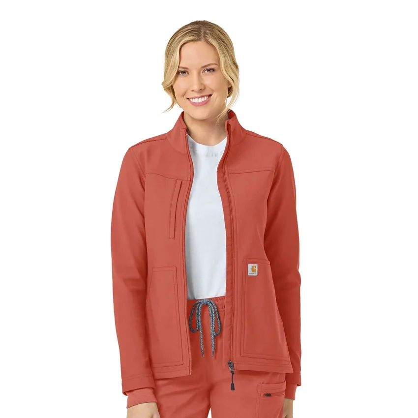 Rugged Flex® Peak gebonden fleece-scrubjas voor dames