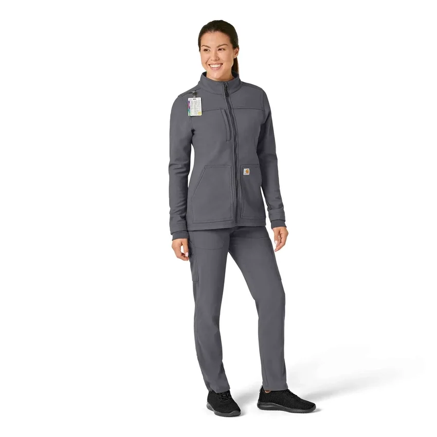 Rugged Flex® Peak gebonden fleece-scrubjas voor dames