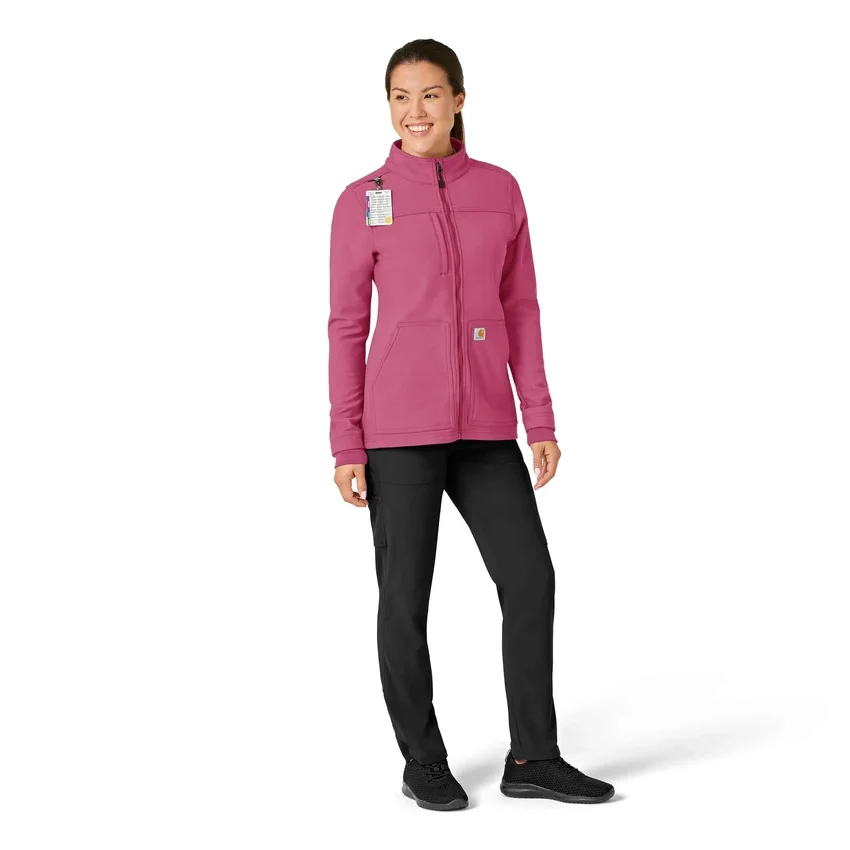 Rugged Flex® Peak gebonden fleece-scrubjas voor dames