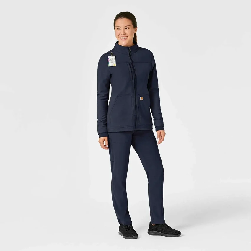 Rugged Flex® Peak gebonden fleece-scrubjas voor dames