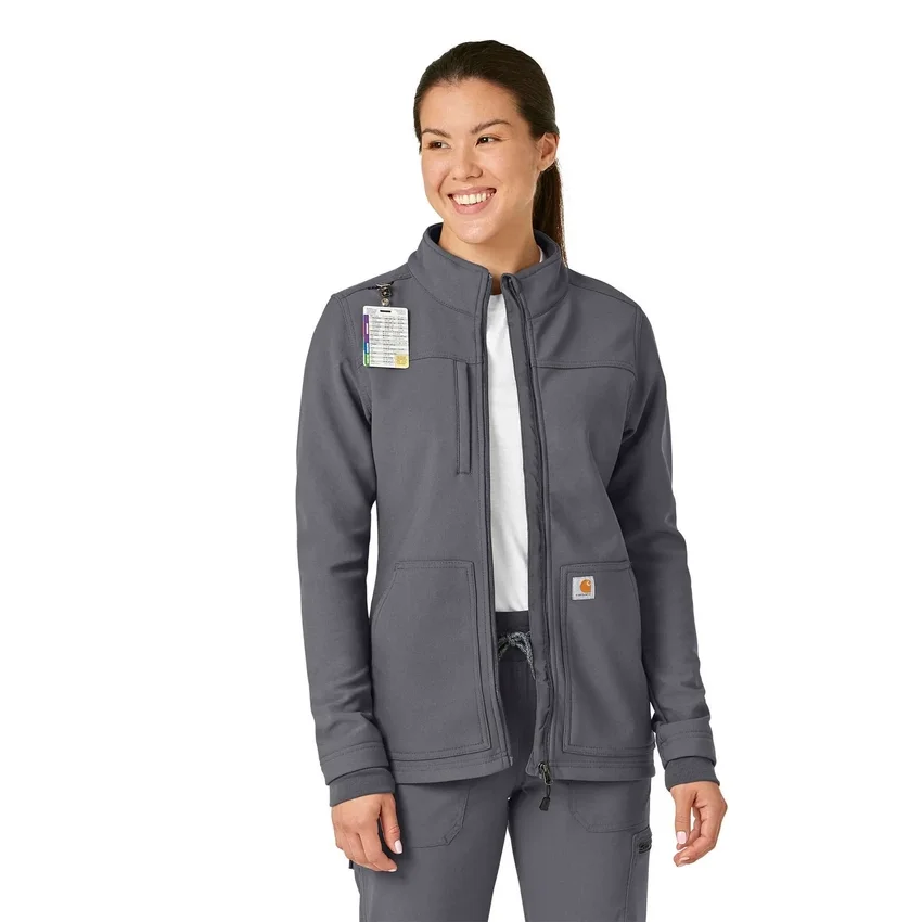 Rugged Flex® Peak gebonden fleece-scrubjas voor dames