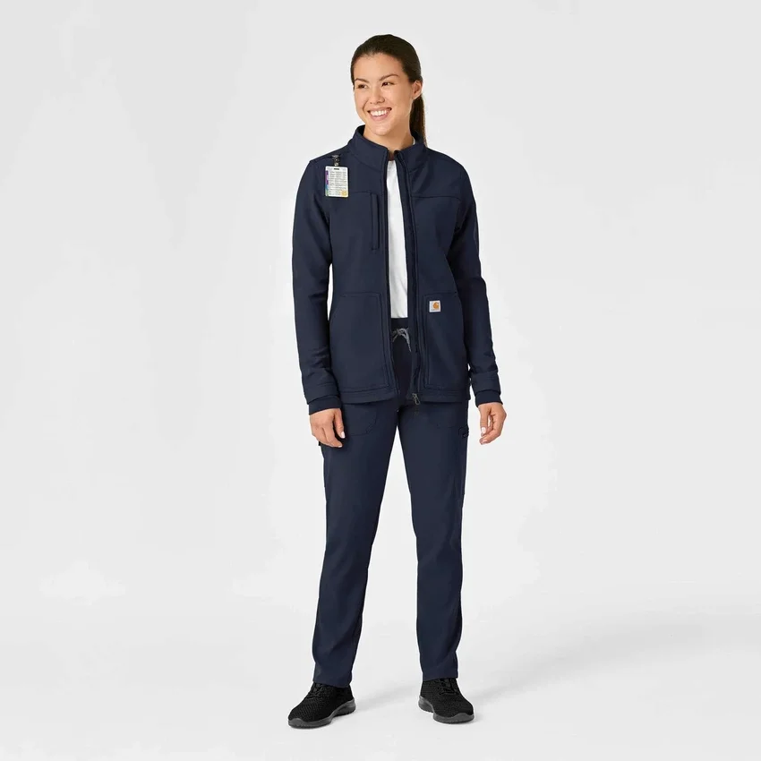 Rugged Flex® Peak gebonden fleece-scrubjas voor dames
