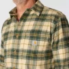 Rugged Flex™ Relaxed Fit middelzwaar flanellen geruit overhemd met lange armstukken