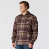Rugged Flex™ Relaxed Fit middelzwaar flanellen geruit overhemd met lange armstukken