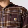 Rugged Flex™ Relaxed Fit middelzwaar flanellen geruit overhemd met lange armstukken