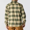 Rugged Flex™ Relaxed Fit middelzwaar flanellen geruit overhemd met lange armstukken