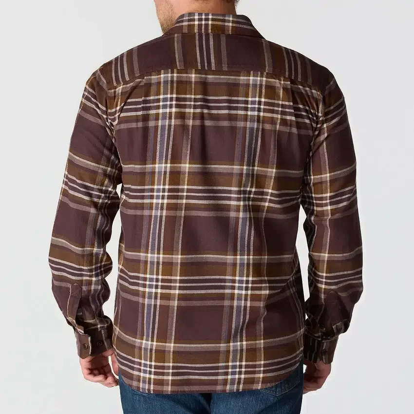 Rugged Flex™ Relaxed Fit middelzwaar flanellen geruit overhemd met lange armstukken