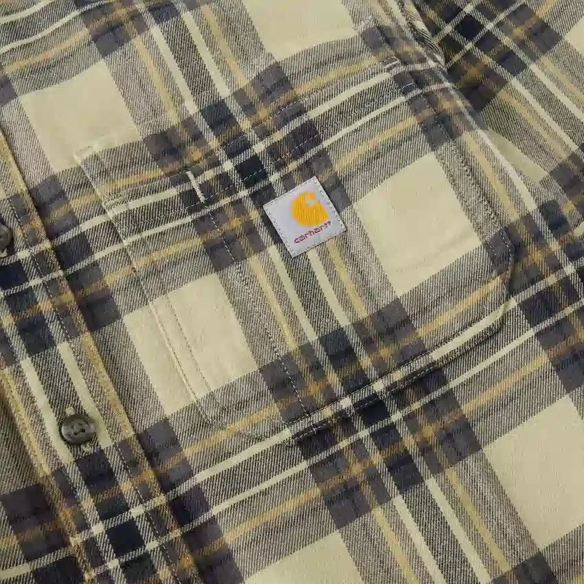 Rugged Flex™ Relaxed Fit middelzwaar flanellen geruit overhemd met lange armstukken