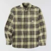 Rugged Flex™ Relaxed Fit middelzwaar flanellen geruit overhemd met lange armstukken
