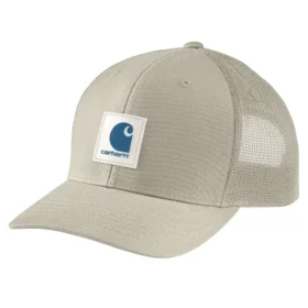 Rugged Flex™ twill truckerpet met mesh-achterkant en logopatch
