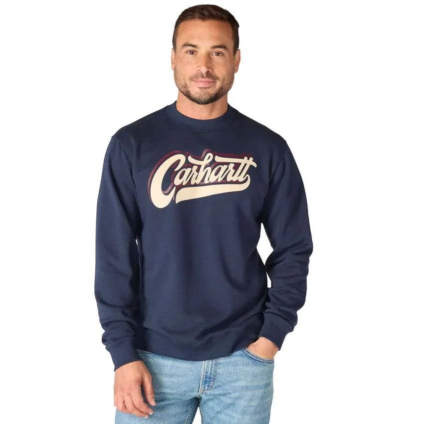 Sawyer Graphic Script-Sweatshirt met ronde hals voor heren