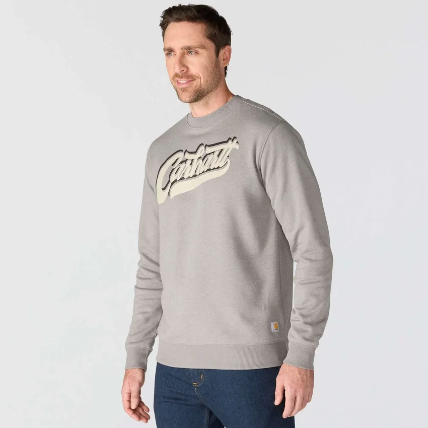 Sawyer Graphic Script-Sweatshirt met ronde hals voor heren