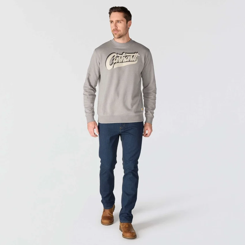Sawyer Graphic Script-Sweatshirt met ronde hals voor heren
