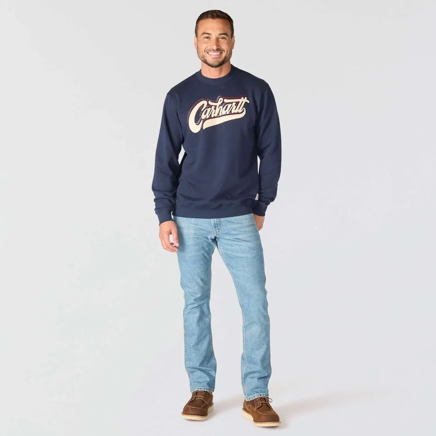 Sawyer Graphic Script-Sweatshirt met ronde hals voor heren