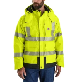 Sherwood High Visibility Klasse 3 geïsoleerde regenjas voor heren: Rain Defender-jas