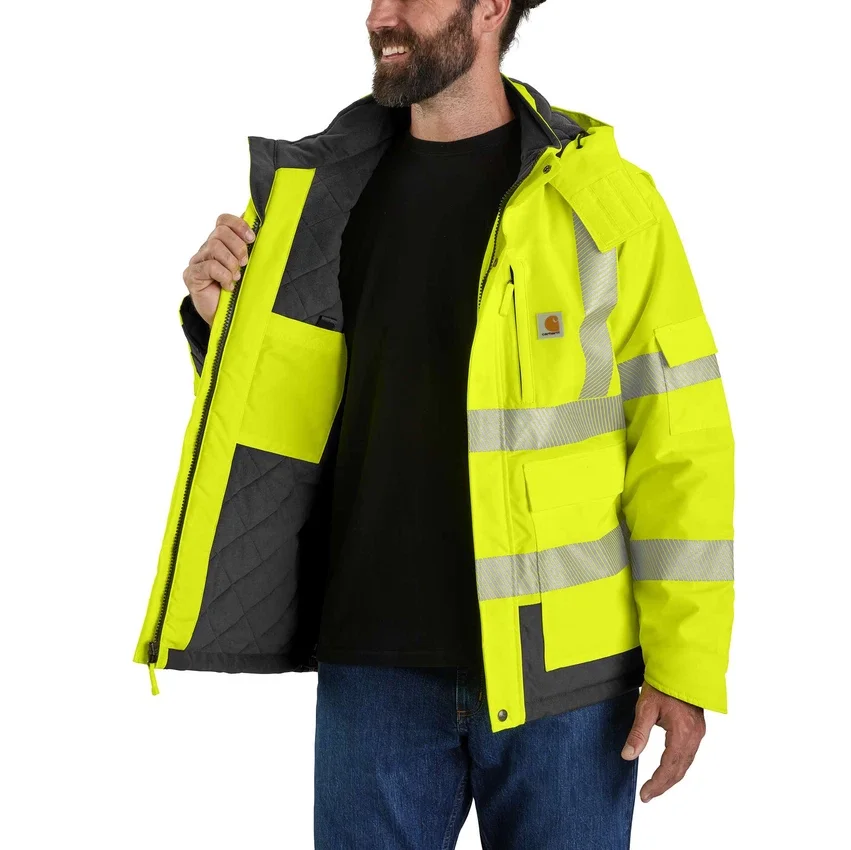 Sherwood High Visibility Klasse 3 geïsoleerde regenjas voor heren: Rain Defender-jas