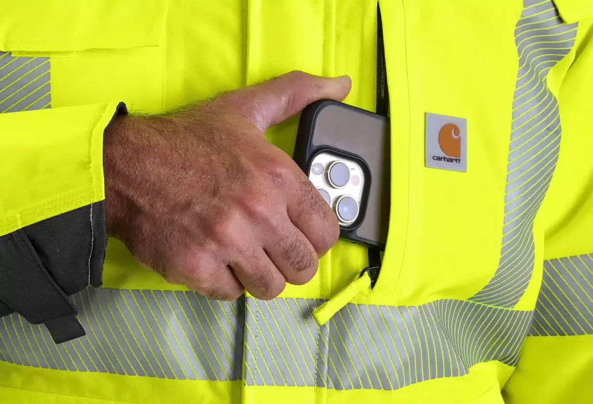 Sherwood High Visibility Klasse 3 geïsoleerde regenjas voor heren: Rain Defender-jas