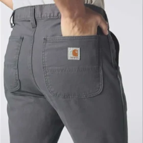 Slanke, taps toelopende Rigby canvas-werkbroek voor heren