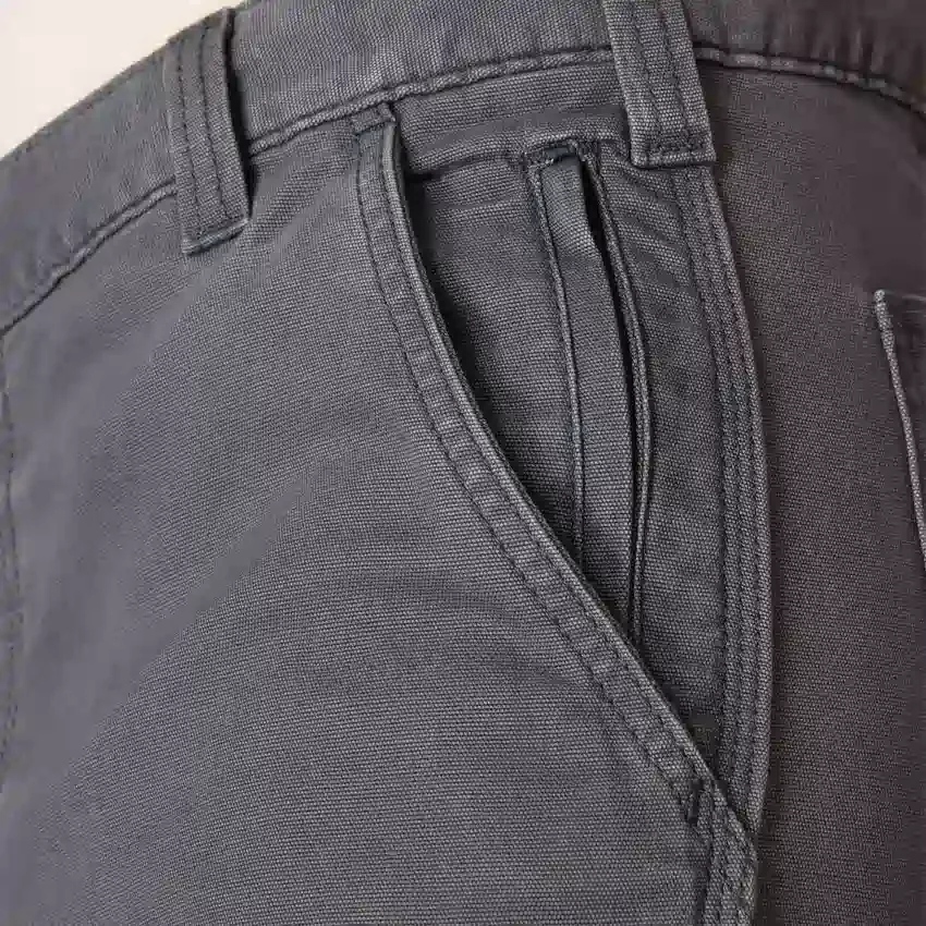 Slanke, taps toelopende Rigby canvas-werkbroek voor heren