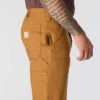 Slanke, taps toelopende, Rugged Flex-werkbroek met dubbele knieën voor heren