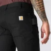 Slanke, taps toelopende, Rugged Flex-werkbroek met dubbele knieën voor heren