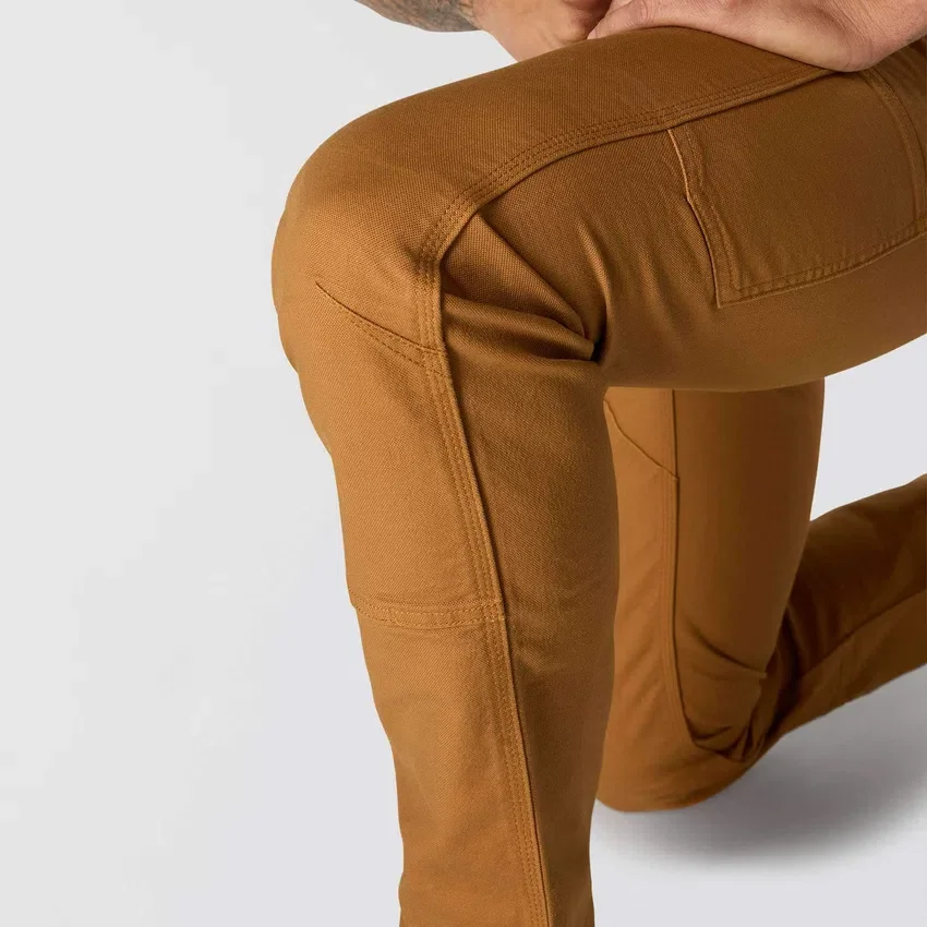 Slanke, taps toelopende, Rugged Flex-werkbroek met dubbele knieën voor heren