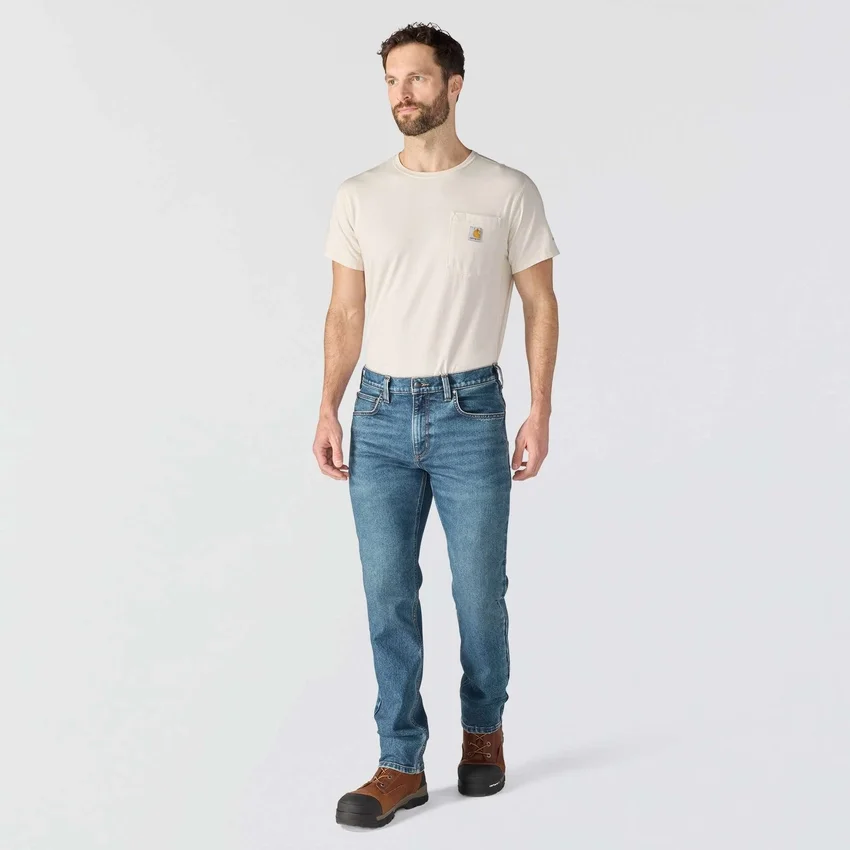 Slanke, taps toelopende, Rugged Flex-werkjeans voor heren