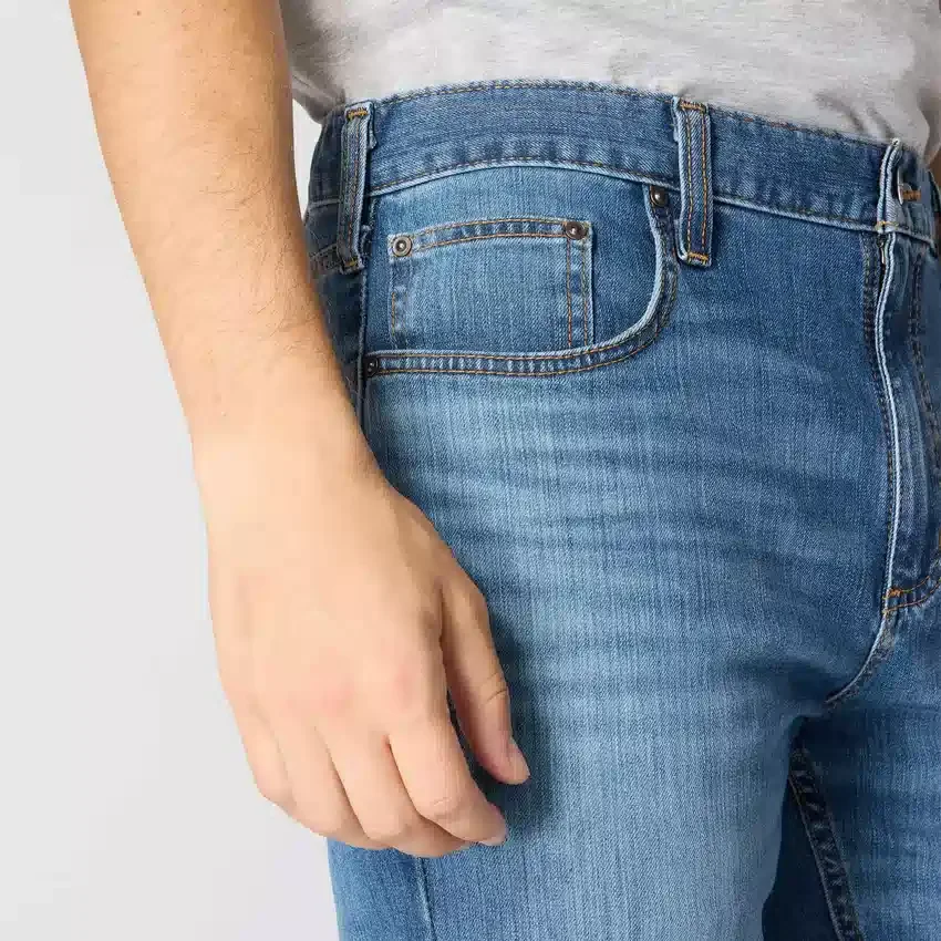 Slanke, taps toelopende, Rugged Flex-werkjeans voor heren