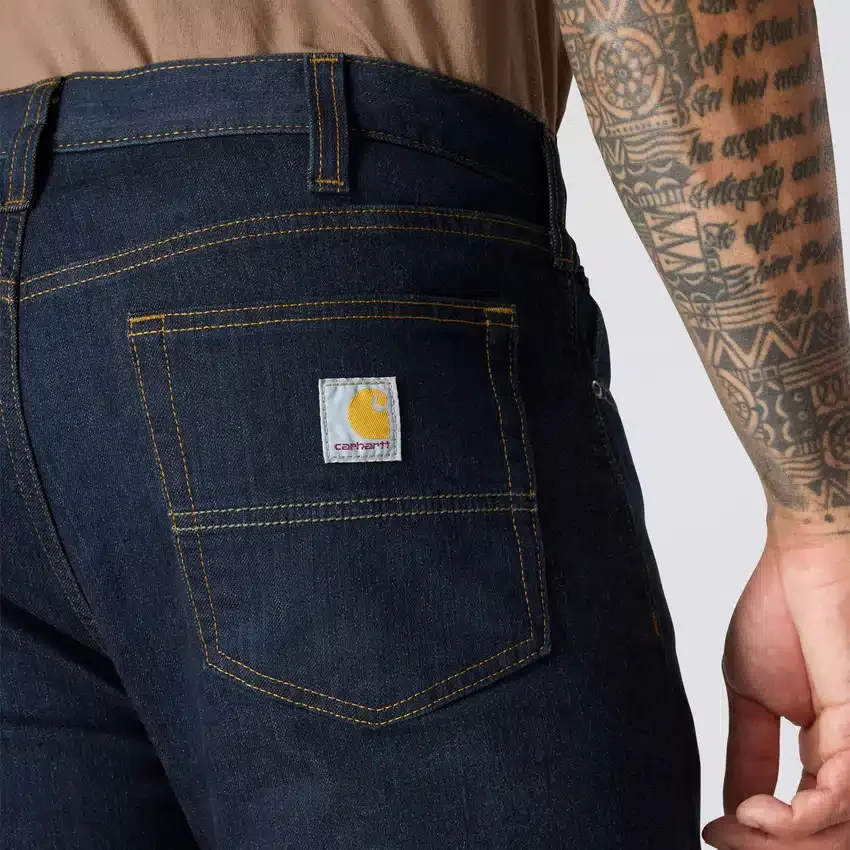 Slanke, taps toelopende, Rugged Flex-werkjeans voor heren
