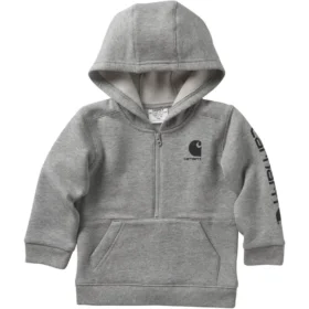 Sweatshirt met lange armstukken en halve rits voor jongens (baby/peuter)