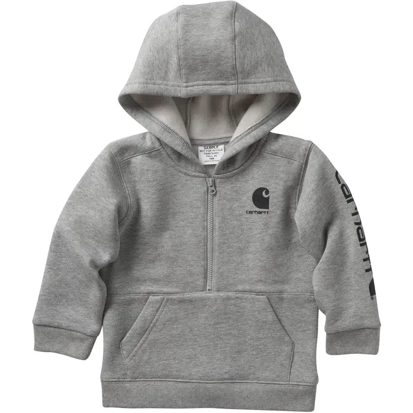 Sweatshirt met lange armstukken en halve rits voor jongens (baby/peuter)