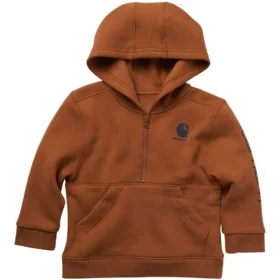 Sweatshirt met lange armstukken en halve rits voor jongens (baby/peuter)