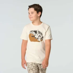 T-shirt met korte armstukken en voertuigprint voor jongens (kind/peuter/jeugd)