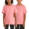 T-shirt met korte armstukken en zak voor kinderen (peuters/kinderen/jeugd)