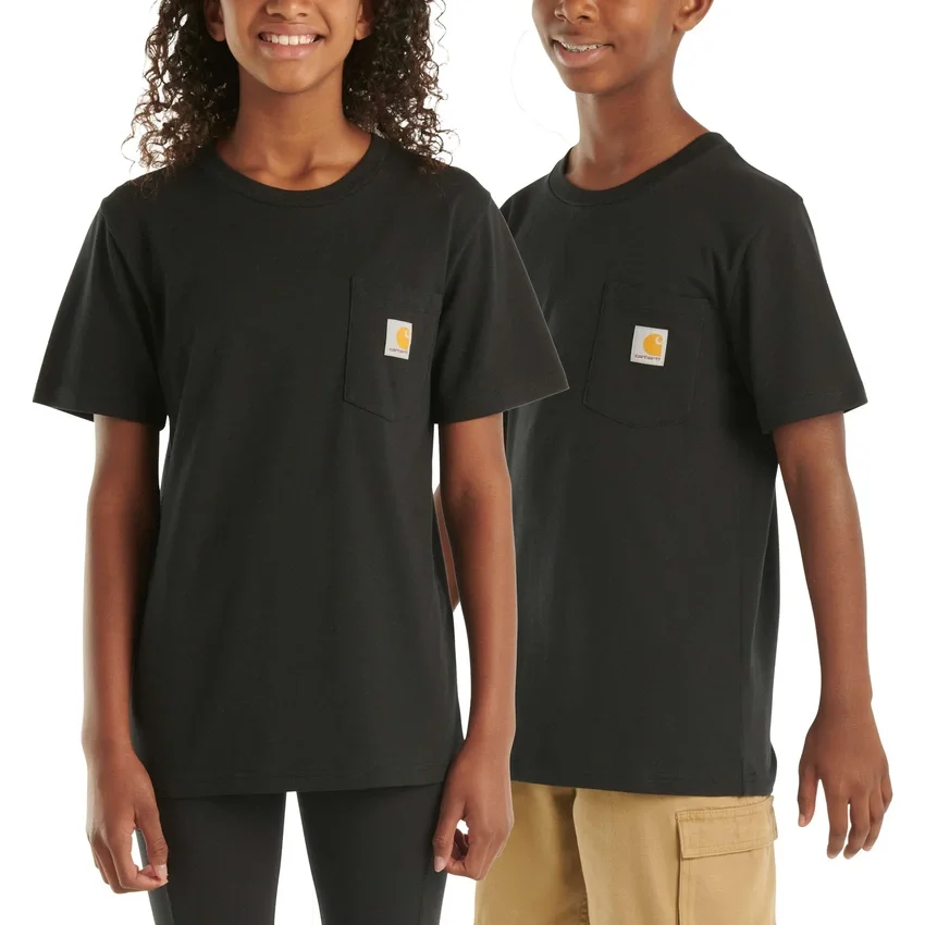 T-shirt met korte armstukken en zak voor kinderen (peuters/kinderen/jeugd)
