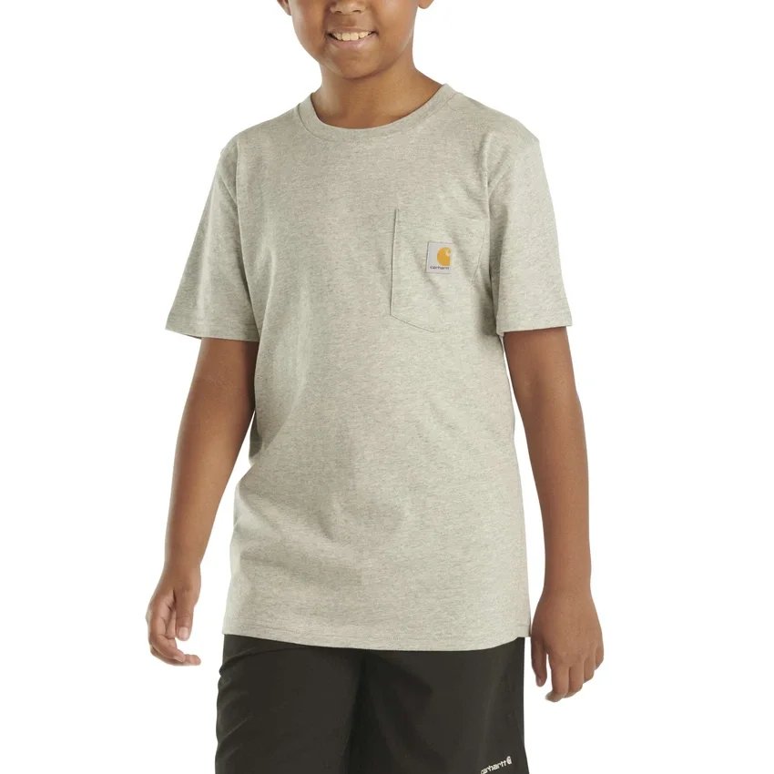 T-shirt met korte armstukken en zak voor kinderen (peuters/kinderen/jeugd)