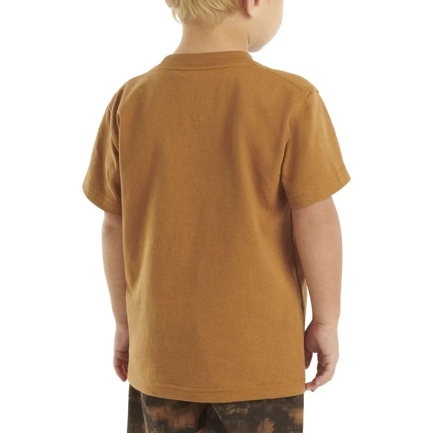 T-shirt met korte armstukken en zak voor kinderen (peuters/kinderen/jeugd)