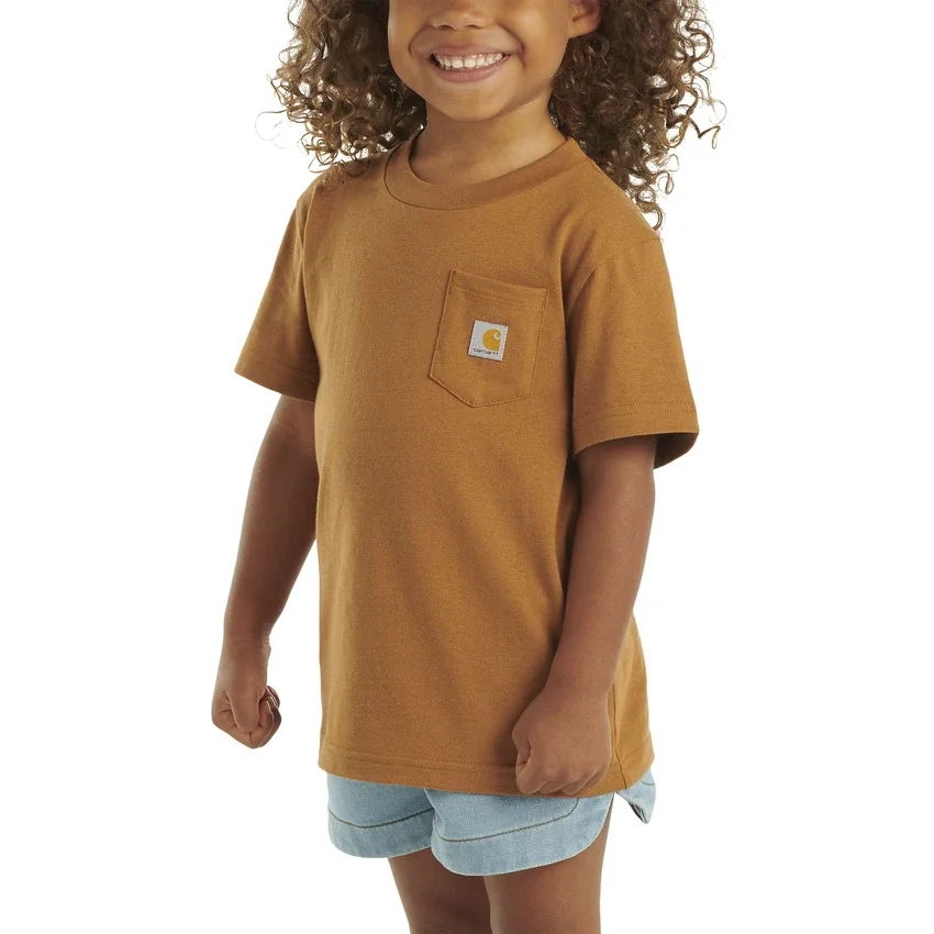 T-shirt met korte armstukken en zak voor kinderen (peuters/kinderen/jeugd)
