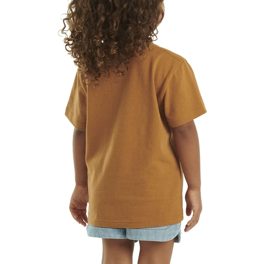 T-shirt met korte armstukken en zak voor kinderen (peuters/kinderen/jeugd)