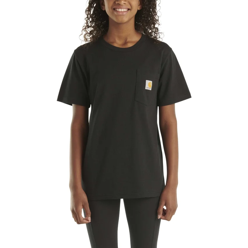 T-shirt met korte armstukken en zak voor kinderen (peuters/kinderen/jeugd)